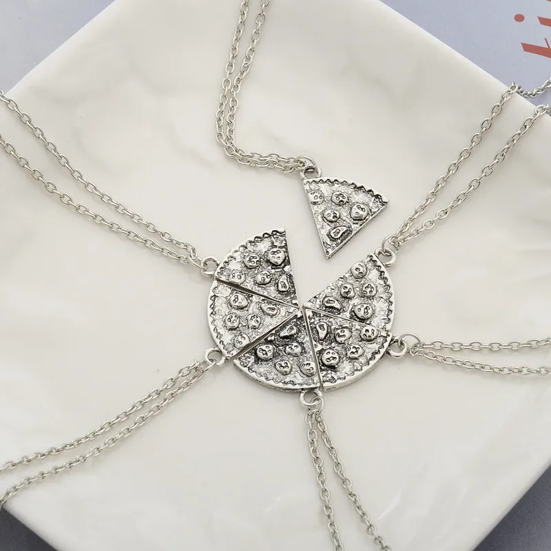 1 шт. ожерелье с подвеской в виде пиццы дружба для лучших друзей навсегда