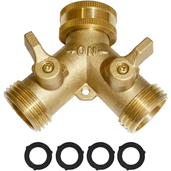 Garden Hose Y Valve Connectors Brass Hose Splitter with Solid Brass Handle 3/4Inch Water Garden Hose Adapter US Plug
Garden Hose Y Valve Connectors Brass Hose Splitter with Solid Brass Handle 3/4Inch Water Garden Hose Adapter US Plug