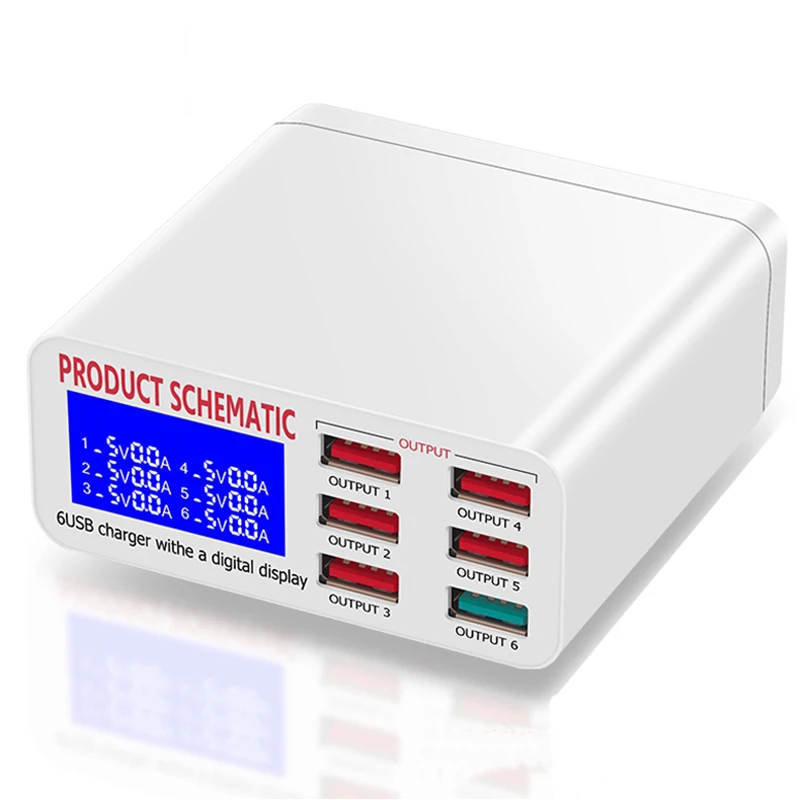 Multi Port Charger 6 USB 5V8A Quick Charge 3.0 LCD Show Charging For iPhone iPad Samsung Huawei Nexus Meizu Power Supply
Multi Port Charger 6 USB 5V8A Quick Charge 3.0 LCD Show Charging For iPhone iPad Samsung Huawei Nexus Meizu Power Supply