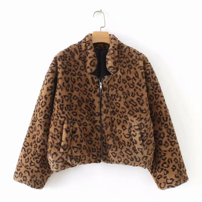 02az11-9107 2018 Autumn And Winter New Style Western Style WOMEN'S Dress Leopord Pattern Printed Zipper Plush Jacket 
02az11-9107 2018 Autumn And Winter New Style Western Style WOMEN'S Dress Leopord Pattern Printed Zipper Plush Jacket