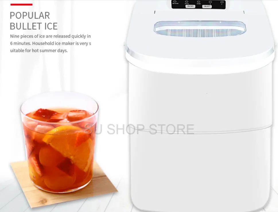 Portable Automatic electric ice Maker Household mini square shape ice making machine 15kg/24H home family small bar coffee shop
Portable Automatic electric ice Maker Household mini square shape ice making machine 15kg/24H home family small bar coffee shop