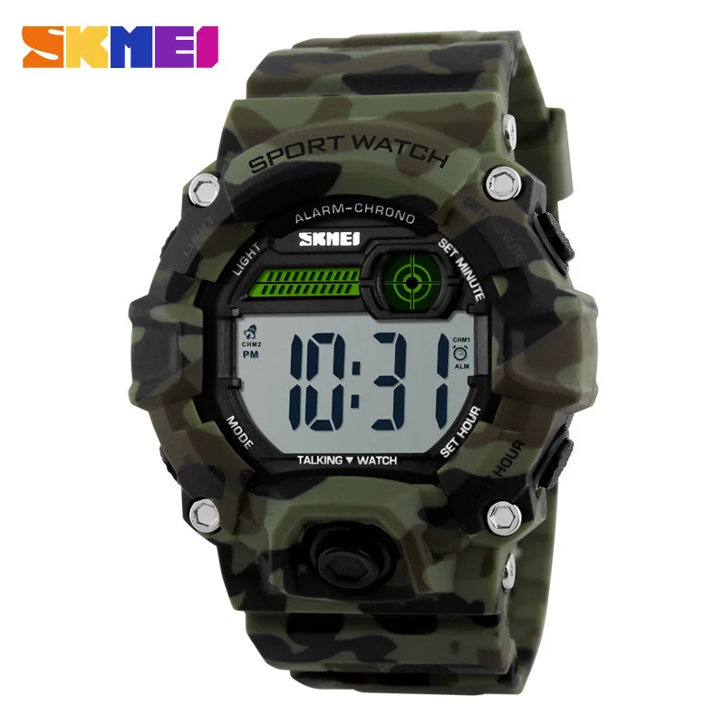 Skmei 1162 Outdoor Sports Multi-functional Unisex Electronic Watch Voice Timekeeping Quartz Watch 
Skmei 1162 Outdoor Sports Multi-functional Unisex Electronic Watch Voice Timekeeping Quartz Watch