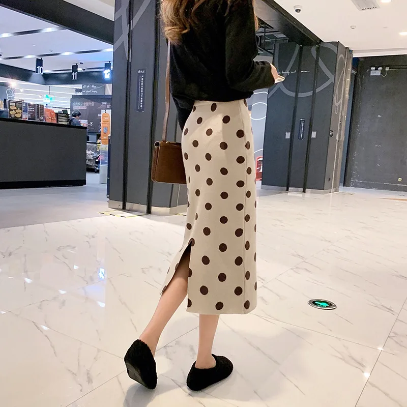 Activity 2019 Autumn And Winter WOMEN'S Dress New Style Korean-style One-step Skirt High-waisted Polka Dot Knitted Skirt Skirt W
Activity 2019 Autumn And Winter WOMEN'S Dress New Style Korean-style One-step Skirt High-waisted Polka Dot Knitted Skirt Skirt W