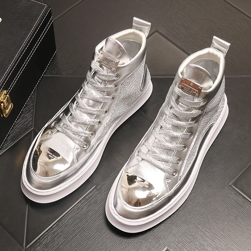 Trend Personality Men's High Shoes 2019 New Autumn Breathable Hollow Gold Men's Casual Shoes Youth Atmosphere Men's Martin Boots
Trend Personality Men's High Shoes 2019 New Autumn Breathable Hollow Gold Men's Casual Shoes Youth Atmosphere Men's Martin Boots