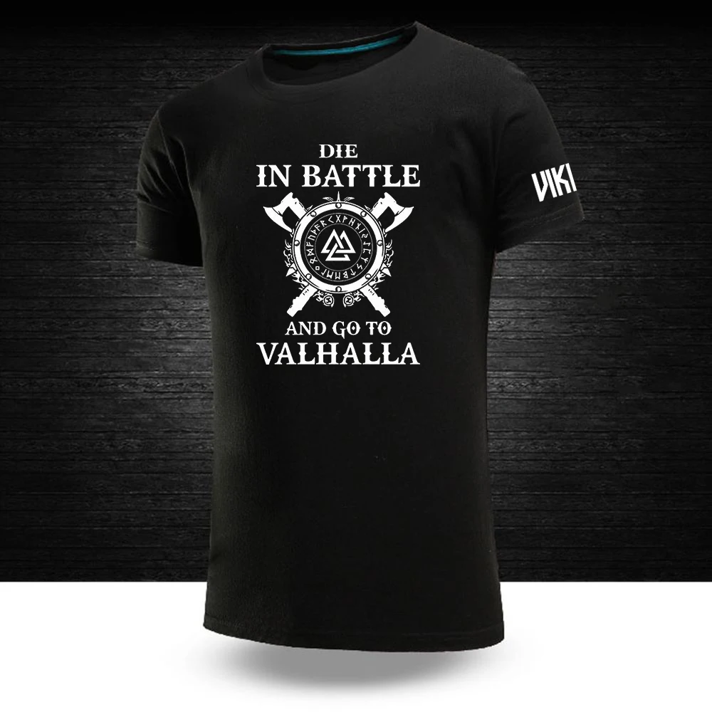 Odin Viking Die In Battle And Go To ValhallaSummer Fashion Male Tops Casual Short Sleeves Cotton Hip Hop Sports T shirts
Odin Viking Die In Battle And Go To ValhallaSummer Fashion Male Tops Casual Short Sleeves Cotton Hip Hop Sports T shirts