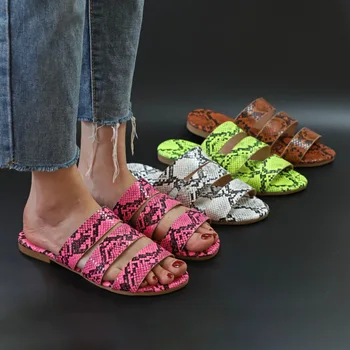 SLHJC 2020 Women Leather Slippers Open Toe Slip On Flat Heel Summer Sandals Cozy Casual Flats Drags Plus Size
SLHJC 2020 Women Leather Slippers Open Toe Slip On Flat Heel Summer Sandals Cozy Casual Flats Drags Plus Size