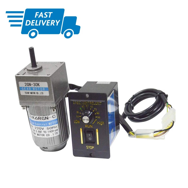 Fast Shipping 6W 110/220V 50/60HZ Low Rpm 15rpm High Torque AC Gear Reducer Motor + Speed Controller CW CCW for Production Line
Fast Shipping 6W 110/220V 50/60HZ Low Rpm 15rpm High Torque AC Gear Reducer Motor + Speed Controller CW CCW for Production Line