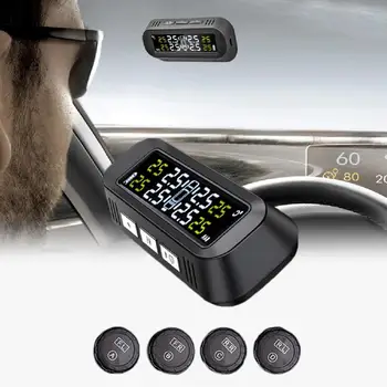 Tire Pressure Monitor Systems Universal Wireless Vehicle TPMS Solar Powered Alarm System Pressure Monitor for Wheels Tires
Tire Pressure Monitor Systems Universal Wireless Vehicle TPMS Solar Powered Alarm System Pressure Monitor for Wheels Tires