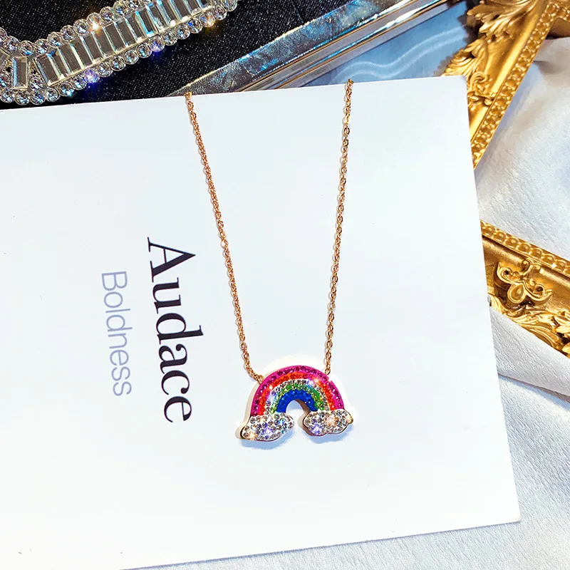 Online Celebrity Celebrity Style Cool Design Rainbow Cloud Pendant Necklace Women's INS Non-mainstream Elegant Simple Necklace C
Online Celebrity Celebrity Style Cool Design Rainbow Cloud Pendant Necklace Women's INS Non-mainstream Elegant Simple Necklace C