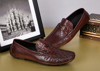 Chaussures Shoes for Men Genuine Leather Slip-on Pointed Toe British Style Loafers Full Grain Leather Cow Leather Rubber Solid
Chaussures Shoes for Men Genuine Leather Slip-on Pointed Toe British Style Loafers Full Grain Leather Cow Leather Rubber Solid