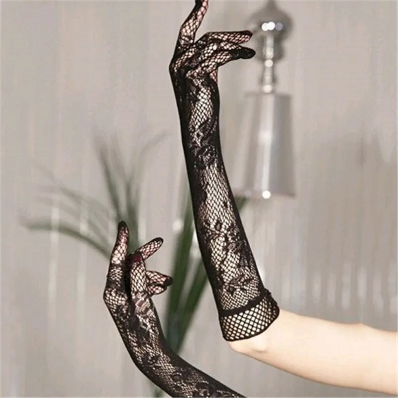 Elegant Female Dinner Decor Elasticity Lace Mesh Gloves Women Ultra-thin Long Sexy Red Sunscreen Gloves
Elegant Female Dinner Decor Elasticity Lace Mesh Gloves Women Ultra-thin Long Sexy Red Sunscreen Gloves