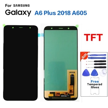 TFT For Samsung A6 Plus LCD Display Touch Screen Digitizer Assembly For A6+ LCD A6 PLUS A605 Display LCD Screen With Tools
TFT For Samsung A6 Plus LCD Display Touch Screen Digitizer Assembly For A6+ LCD A6 PLUS A605 Display LCD Screen With Tools