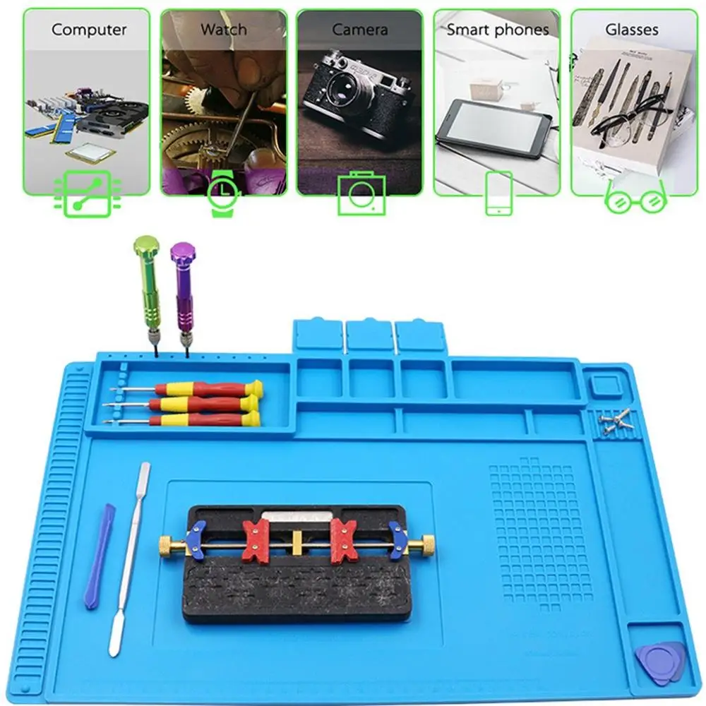 Heat Insulation Working mat Soldering Station Iron Phone Computer Repair Mat Magnetic Heat-resistant BGA Insulator Platform
Heat Insulation Working mat Soldering Station Iron Phone Computer Repair Mat Magnetic Heat-resistant BGA Insulator Platform