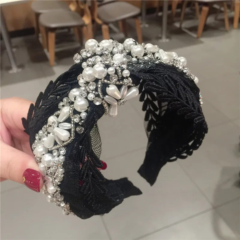 Fashion Pearl Beaded Hairband Shiny Women Headband Hair Accessories Wide Simple Crystal Hair Hoop Head Band Girls Hairbands
Fashion Pearl Beaded Hairband Shiny Women Headband Hair Accessories Wide Simple Crystal Hair Hoop Head Band Girls Hairbands