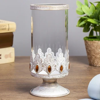 Candlestick metal, glass 1 candle "Openwork ornament" gold patina 18x8x8 cm 3919590
Candlestick metal, glass 1 candle "Openwork ornament" gold patina 18x8x8 cm 3919590
