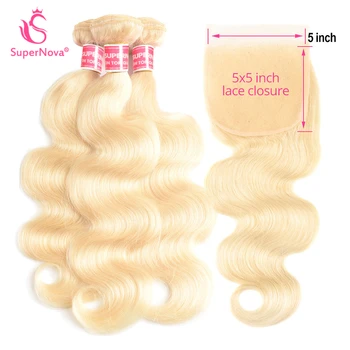 Supernova Hair 613 Bundles With 5*5 Closure Body Wave Human Hair Extensions Blonde Bundles With 5*5 Lace Closure Remy Hair Weave
Supernova Hair 613 Bundles With 5*5 Closure Body Wave Human Hair Extensions Blonde Bundles With 5*5 Lace Closure Remy Hair Weave