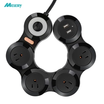 Multiple Power Strip US Electrical Plug Socket 4 Way Outlets Dual USB Flexible Foldable Rotary Switch 1.8m Extension Cord Home
Multiple Power Strip US Electrical Plug Socket 4 Way Outlets Dual USB Flexible Foldable Rotary Switch 1.8m Extension Cord Home