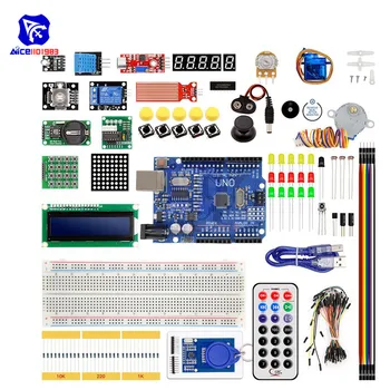 diymore RFID Starter Kit for Arduino UNO R3 Upgraded Version Learning Suite 830 Breadboard LCD1602 IIC Diode LED Resistor Servo
diymore RFID Starter Kit for Arduino UNO R3 Upgraded Version Learning Suite 830 Breadboard LCD1602 IIC Diode LED Resistor Servo