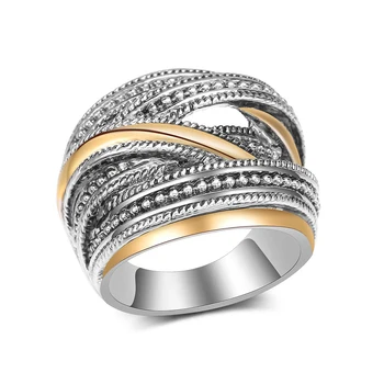 Huitan Personality Big Intersect Metallic OL Style Silver Color Gold Color Mix Office Lady Finger Rings Fashion Rings Jewelry
Huitan Personality Big Intersect Metallic OL Style Silver Color Gold Color Mix Office Lady Finger Rings Fashion Rings Jewelry