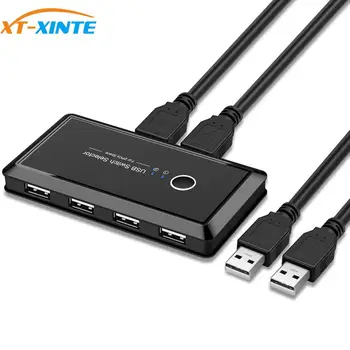 Multifunction USB Sharer Box USB 3.0 2.0 Switcher 4 In 2 Out Splitter for Sharing Keyboard Mouse U Disk Printer Monitor 2 Cable
Multifunction USB Sharer Box USB 3.0 2.0 Switcher 4 In 2 Out Splitter for Sharing Keyboard Mouse U Disk Printer Monitor 2 Cable