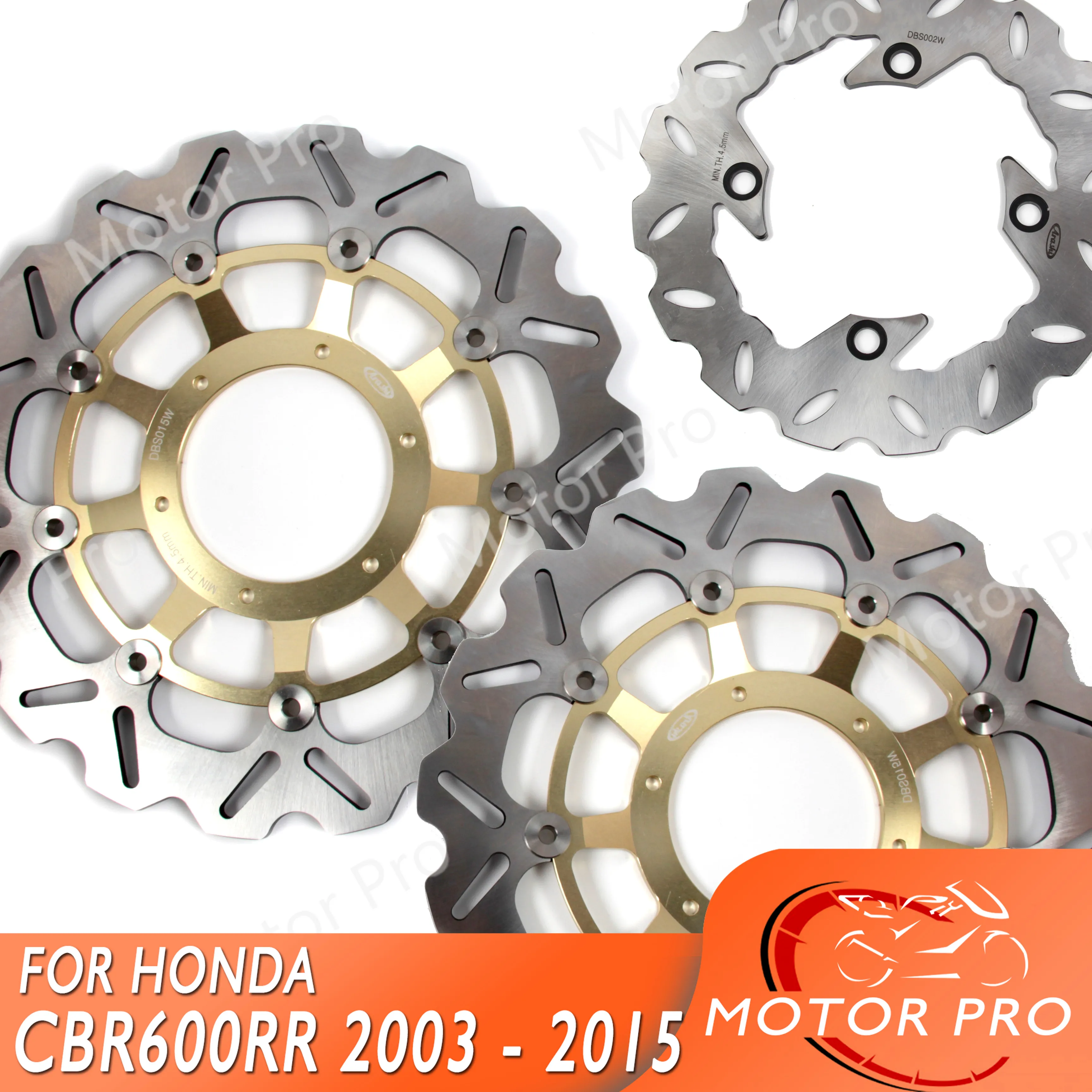 Комплект роторного диска переднего и заднего тормозного для HONDA CBR600RR 2003 2015 CBR 600