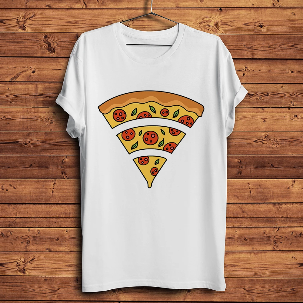 

WiFi signal pizza funny t shirt homme men summer new white casual short sleeve tshirt unisex cool hipster geek streetwear tee