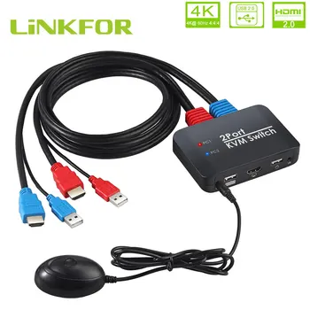 LiNKFOR KVM HDMI Switch 2 in 1 Out Box Support 4K@60Hz Share 2 Computers with one Keyboard Mouse and one HD Monitor KVM Switch
LiNKFOR KVM HDMI Switch 2 in 1 Out Box Support 4K@60Hz Share 2 Computers with one Keyboard Mouse and one HD Monitor KVM Switch