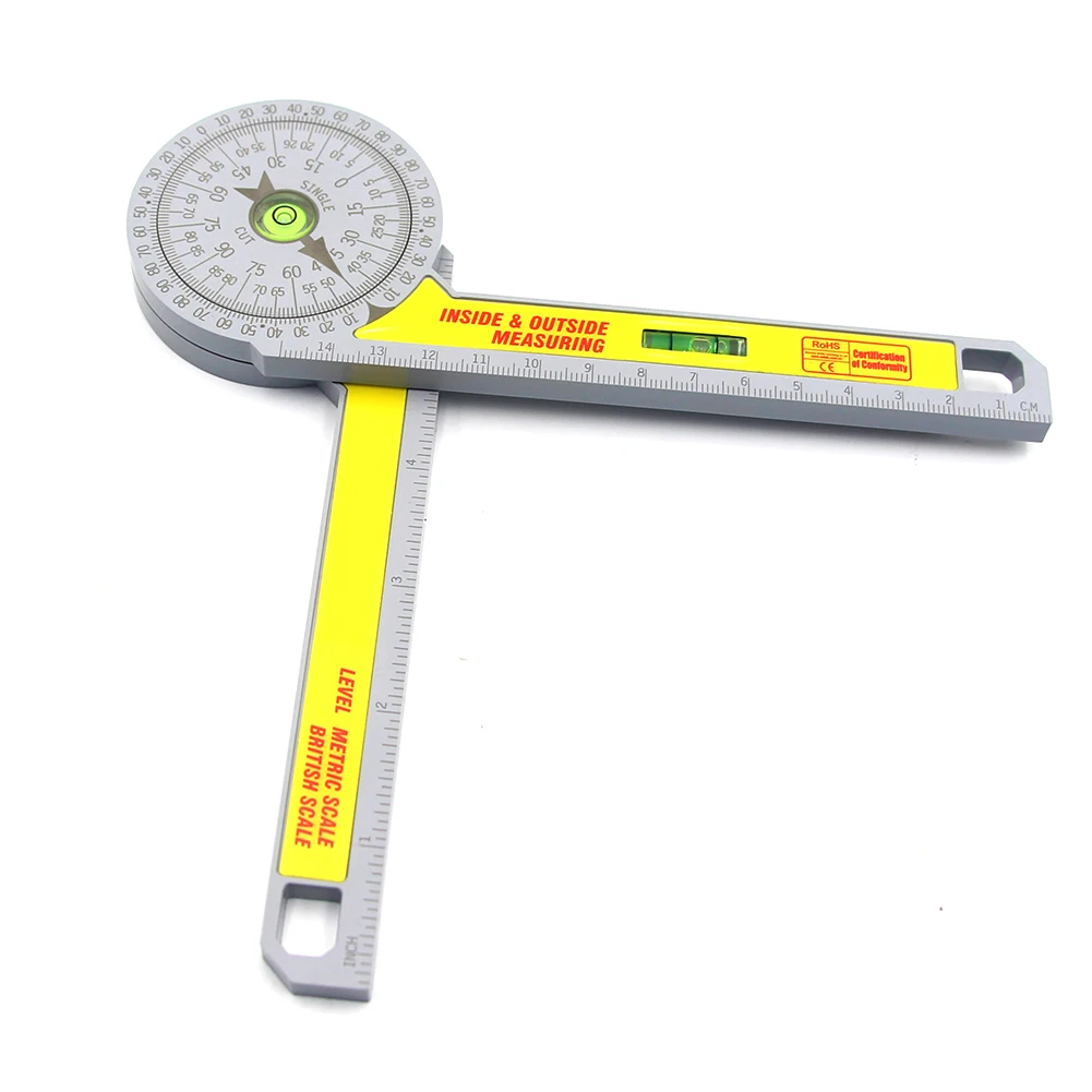 Miter Saw Protractor 360 Degree Goniometer Angle Ruler High Accuracy Measuring Tool for Inside Outside Measuring Carpenter Tools
Miter Saw Protractor 360 Degree Goniometer Angle Ruler High Accuracy Measuring Tool for Inside Outside Measuring Carpenter Tools
