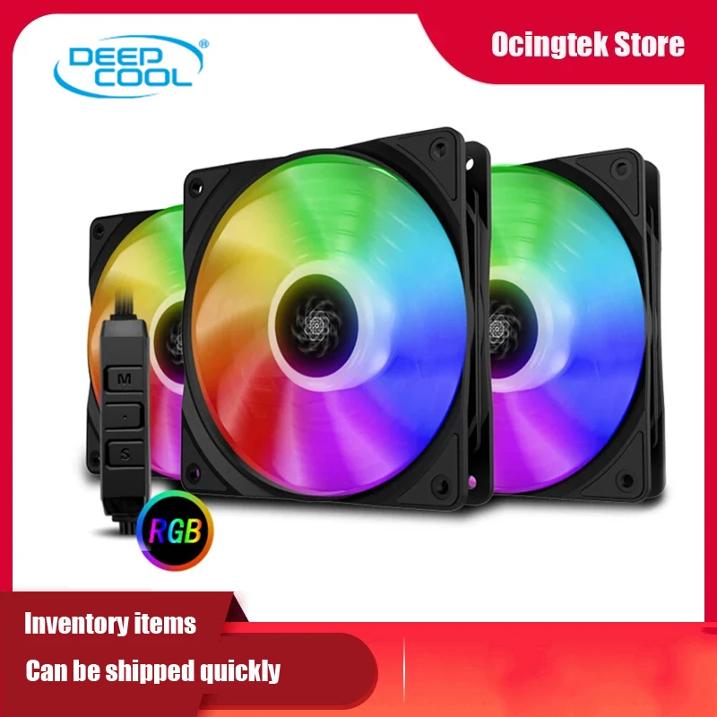 Комплект DEEPCOOL CF120 3-в-1 120 мм 5 В 3PIN ARGB адресный бесшумный вентилятор шасси 12 см PWM с