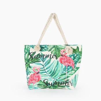 Hot Sale Flamingo Printed Casual Bag Women Canvas Beach Bags High Quality Female Single Shoulder Handbags Ladies Tote BB196 
Hot Sale Flamingo Printed Casual Bag Women Canvas Beach Bags High Quality Female Single Shoulder Handbags Ladies Tote BB196