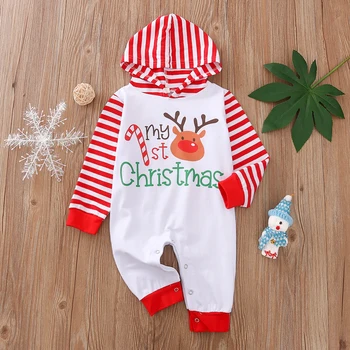 Pudcoco Newborn Baby Clothes My 1st Christmas/Thanksgiving Print Long Sleeve Striped Hooded Romper Jumpsuit One-Piece Outfit
Pudcoco Newborn Baby Clothes My 1st Christmas/Thanksgiving Print Long Sleeve Striped Hooded Romper Jumpsuit One-Piece Outfit