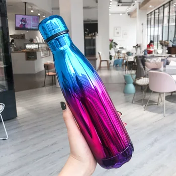 Creative Electroplating Gradient Stainless Steel Thermoses Vacuum Sealed Bottles Large Capacity Outdoor Portable Insulation Cups
Creative Electroplating Gradient Stainless Steel Thermoses Vacuum Sealed Bottles Large Capacity Outdoor Portable Insulation Cups