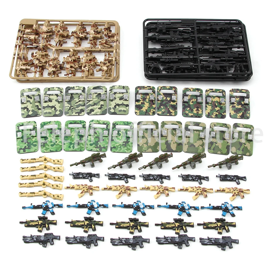 5Pcs/set MOC Military Figures Printed Camouflage Shields Weapons Bricks Building Blocks Pack Set DIY Toys Kids Gifts Educational
5Pcs/set MOC Military Figures Printed Camouflage Shields Weapons Bricks Building Blocks Pack Set DIY Toys Kids Gifts Educational