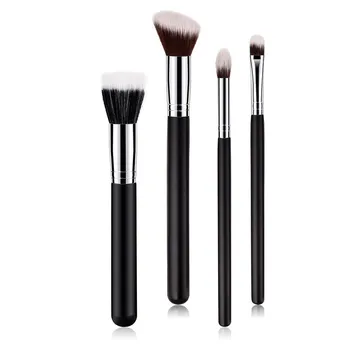 4PCS Makeup brushes set Black Silver Wooden Handle High Quality Lip Eyeshadow Make Up Brush tools PVC Packing T04023
4PCS Makeup brushes set Black Silver Wooden Handle High Quality Lip Eyeshadow Make Up Brush tools PVC Packing T04023