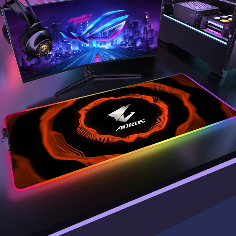 Коврик для мыши Giga RGB Aorus, большой игровой компьютерный коврик для мыши, XXL, Настольный коврик с подсветкой клавиатуры
Коврик для мыши Giga RGB Aorus, большой игровой компьютерный коврик для мыши, XXL, Настольный коврик с подсветкой клавиатуры