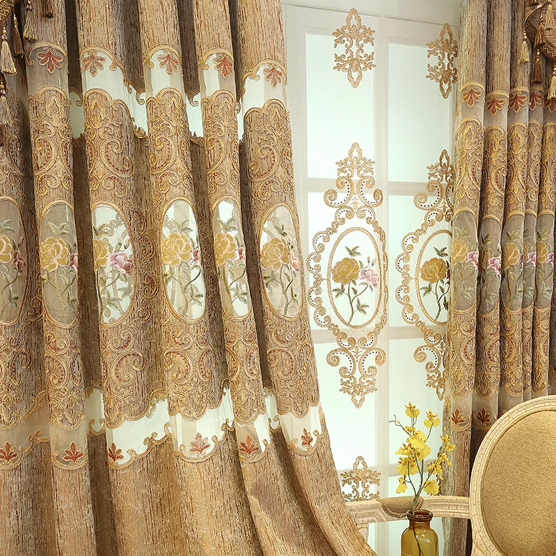 European Chenille Embroidery Half Shading Curtains for Living Dining Room Bedroom.
European Chenille Embroidery Half Shading Curtains for Living Dining Room Bedroom.