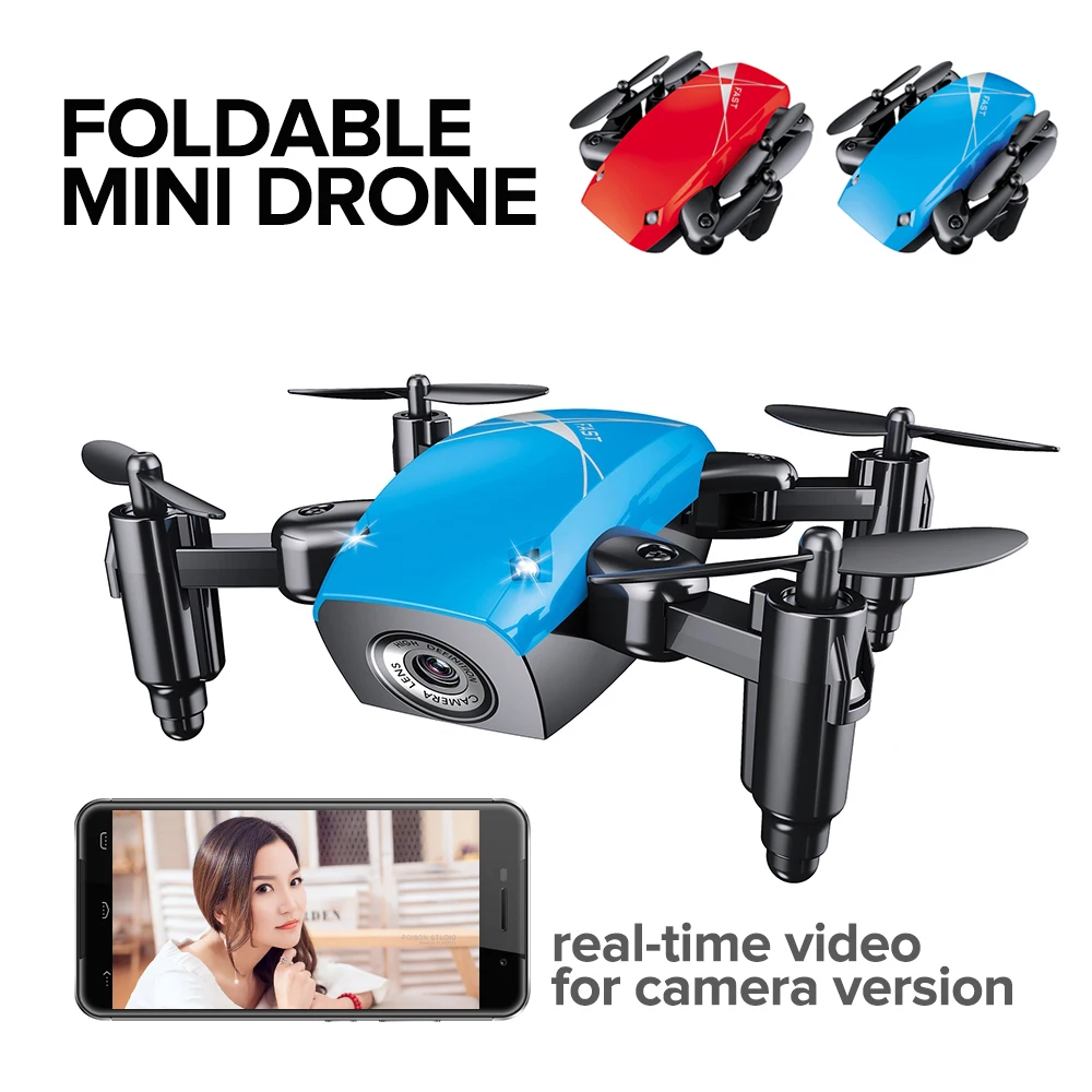 

S9 S9W S9HW Foldable RC Mini Drone Pocket Drone Micro Drone RC Helicopter With HD Camera Altitude Hold Wifi FPV FSWB Pocket Dron