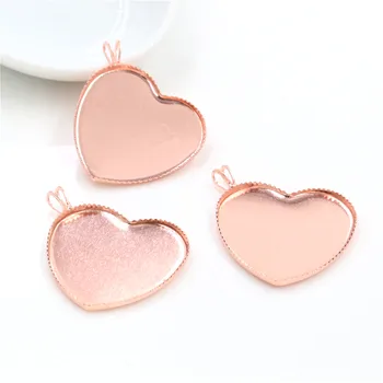 6pcs/Lot Fit 25mm Heart Cabochons Rose Gold Color Plated Copper Heart Cabochon Settings Cabochon Bases Cameo Base Tray-D1-44
6pcs/Lot Fit 25mm Heart Cabochons Rose Gold Color Plated Copper Heart Cabochon Settings Cabochon Bases Cameo Base Tray-D1-44
