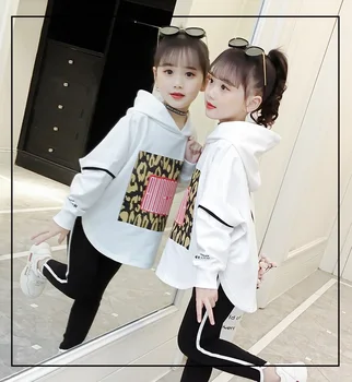 5-10 year old girl baby suit autumn new Korean children's older children casual fashion printing leopard hooded two-piece tide
5-10 year old girl baby suit autumn new Korean children's older children casual fashion printing leopard hooded two-piece tide