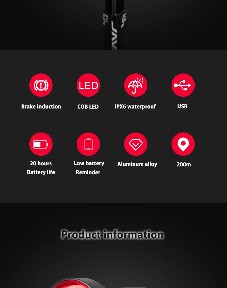 Top Bicycle taillights xlite100 intelligent induction brake mountain bike lights usb charging road bike night riding taillights 1 Top Bicycle taillights xlite100 intelligent induction brake mountain bike lights usb charging road bike night riding taillights 1