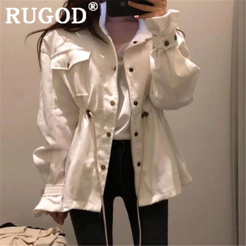 RUGOD Women solid vintage jacket turn down collar button pleated loose slim coat 2019 new autumn arrival fashion modis mujer
RUGOD Women solid vintage jacket turn down collar button pleated loose slim coat 2019 new autumn arrival fashion modis mujer