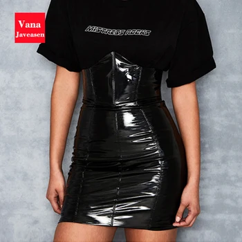 High Waist Mini Skirts Women Summer Black PU Leather Tight Skirt Womens Vertical Line Decorate Streetwear Skirt jupe femme
High Waist Mini Skirts Women Summer Black PU Leather Tight Skirt Womens Vertical Line Decorate Streetwear Skirt jupe femme