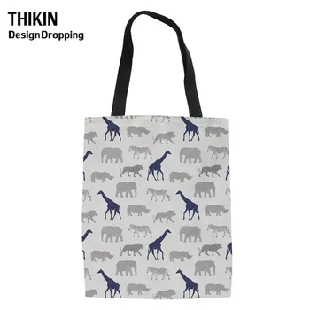 THIKIN Custom Logo Shopping Bag with Patchwork Tropical Safari Animal Print Ladies Reusable Canvas Hand Tote Bag Grocery Bags
THIKIN Custom Logo Shopping Bag with Patchwork Tropical Safari Animal Print Ladies Reusable Canvas Hand Tote Bag Grocery Bags