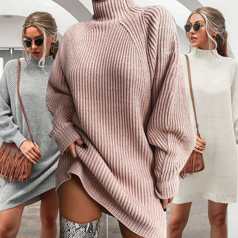 2023 Turtleneck Long Sleeve Christmas Dress Women Autumn Winter Loose Tunic Knitted Casual Pink Gray Clothing Women Dresses
2023 Turtleneck Long Sleeve Christmas Dress Women Autumn Winter Loose Tunic Knitted Casual Pink Gray Clothing Women Dresses