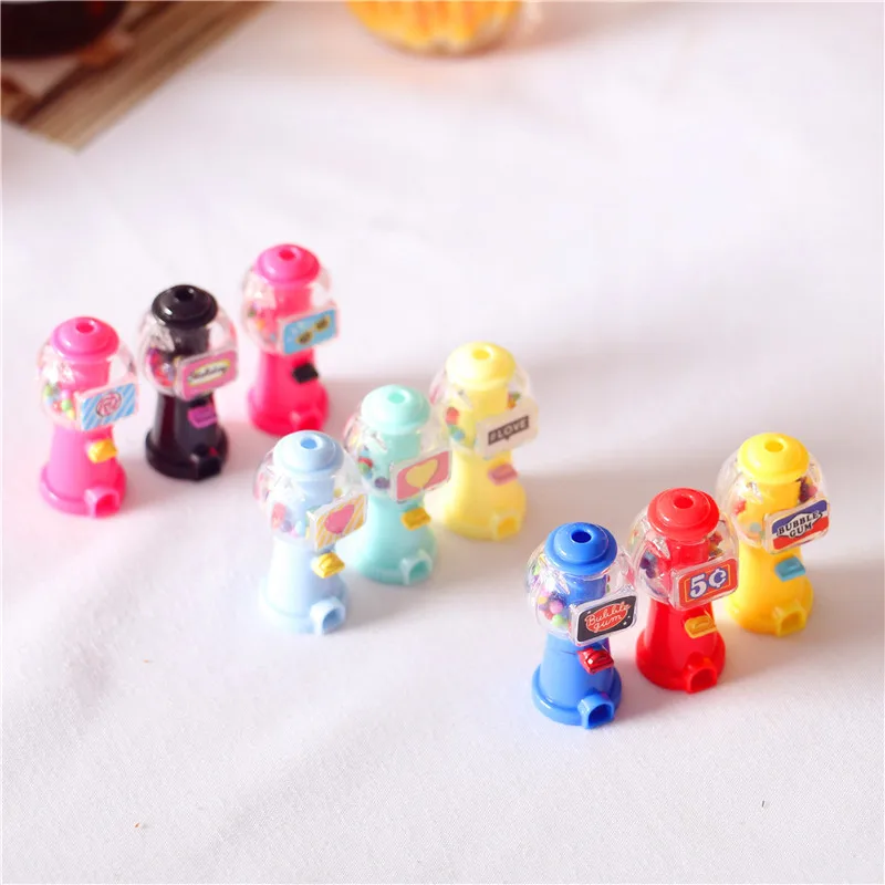5Pcs Cute Wriggle Your Balls Machine 1/12 Miniature Dollhouse Dolls Accessories Kids Mini Play Toys Plastic Bubble Gum Machine
