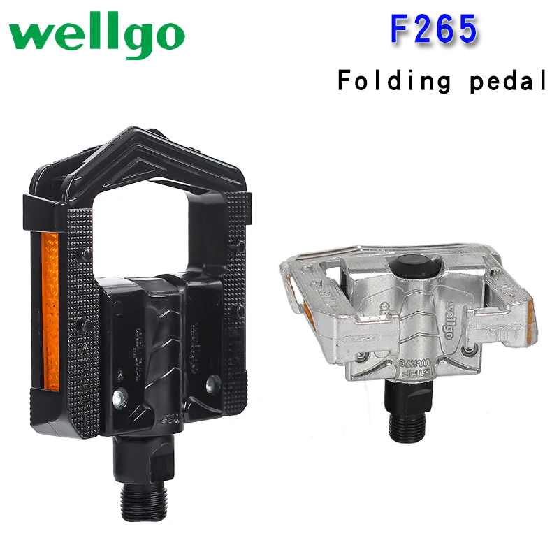 WELLGO F265 MTB Pedals Bicycle Accessories Aluminum Alloy Mountain Bike bearing DU with reflector folding bicycle pedals
WELLGO F265 MTB Pedals Bicycle Accessories Aluminum Alloy Mountain Bike bearing DU with reflector folding bicycle pedals