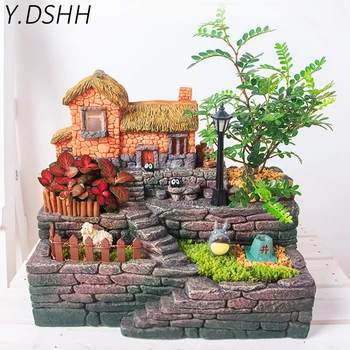 Flower Pot Garden Planter Maceteros Decor Succulent Plant Pots Bonsai With Light Vintage Provence Town Table Desktop Decoration
Flower Pot Garden Planter Maceteros Decor Succulent Plant Pots Bonsai With Light Vintage Provence Town Table Desktop Decoration