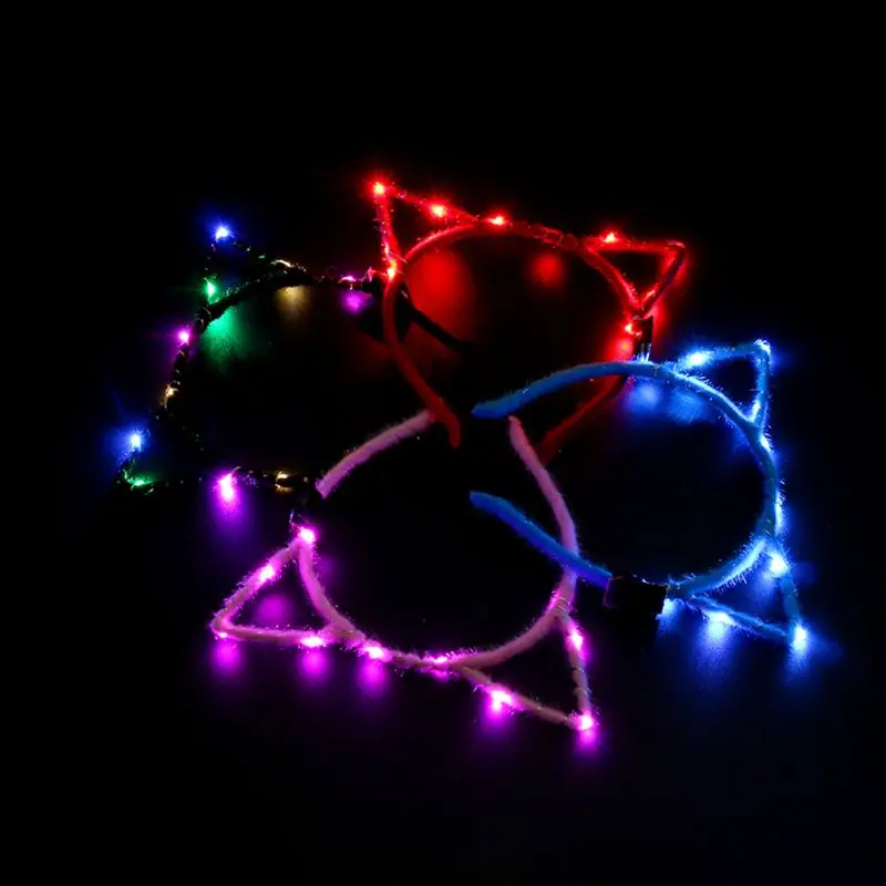 1Pc Women Girls LED Flashing Cute Pointed Cat Ears Hair Hoop Glowing String Lights Plush Cloth Wrapped Headband Party Supplies
1Pc Women Girls LED Flashing Cute Pointed Cat Ears Hair Hoop Glowing String Lights Plush Cloth Wrapped Headband Party Supplies