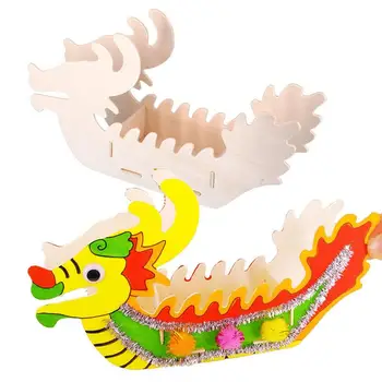 4pcs Wooden Jigsaw Dragon Boat Puzzle Educational Jigsaw DIY Wooden Dragon Boat Material Kit (The Original Wood Color)
4pcs Wooden Jigsaw Dragon Boat Puzzle Educational Jigsaw DIY Wooden Dragon Boat Material Kit (The Original Wood Color)