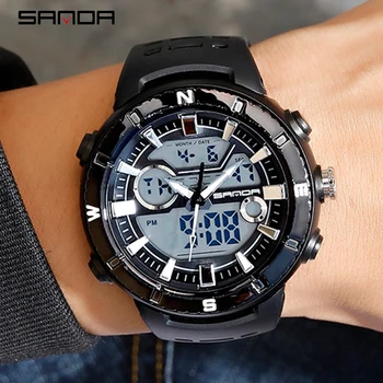 SANDA Sport Watches for Men Waterproof Digital Watch LED Men's Wristwatch Clock Man montre homme Men Military Quartz Watches
SANDA Sport Watches for Men Waterproof Digital Watch LED Men's Wristwatch Clock Man montre homme Men Military Quartz Watches